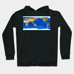 Rectangular GeoSphere centred on Pacific Ocean (E050/0294) Hoodie